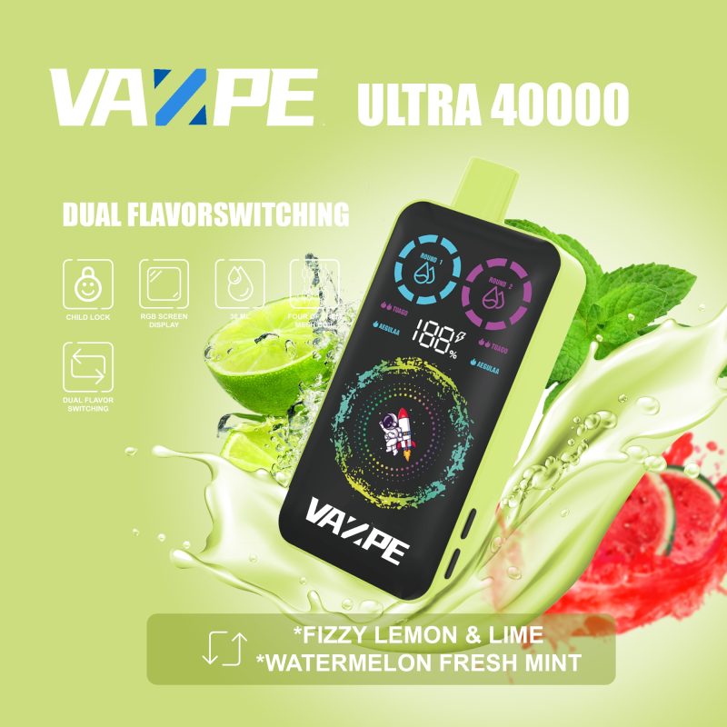 VAZPE Ultra 40K Fizzy Lemon & Lime and Watermelon Fresh Mint