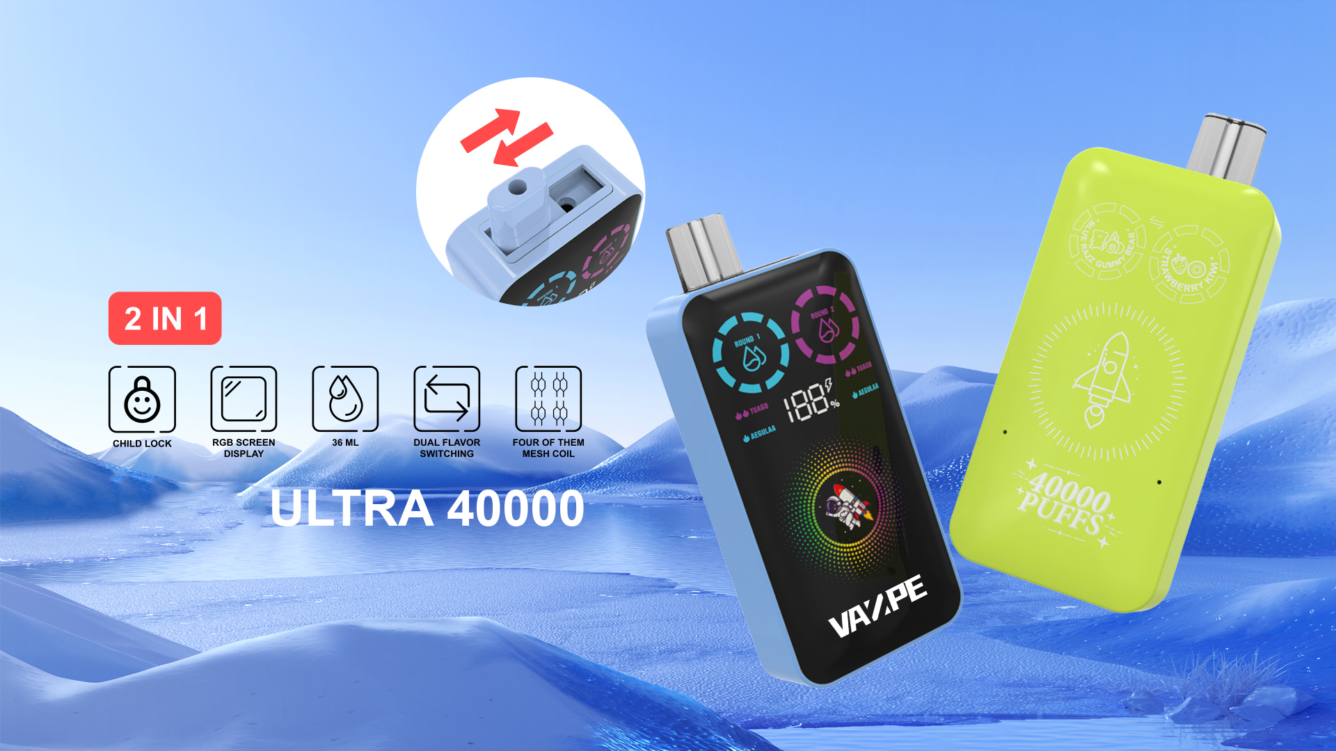 Vazpe Ultra 40K Puffs All Flvor Des3