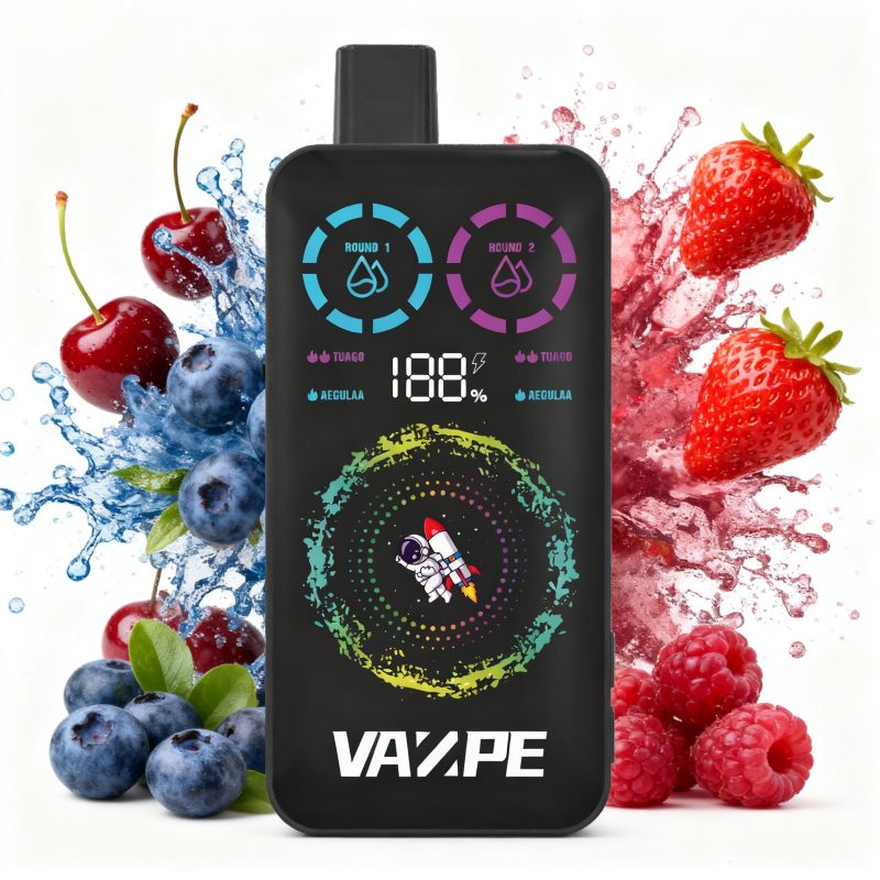VAZPE Ultra 40K Blue Razz Cherry and Strawberry Raspberry