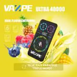 VAZPE Ultra 40K Blue Razz Pineapple and Triple Mango