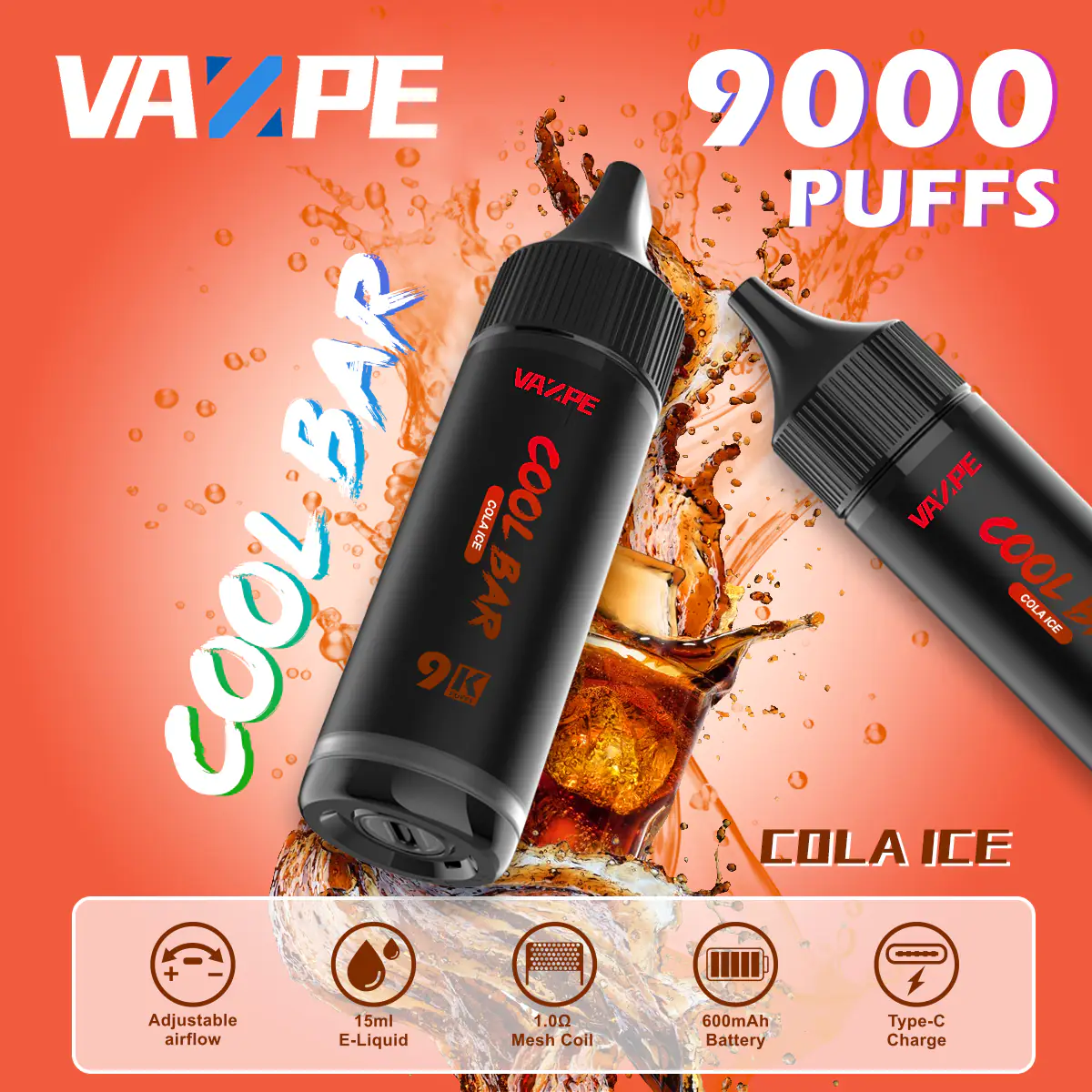 Vazpe Cool Bar 9K Cola Ice
