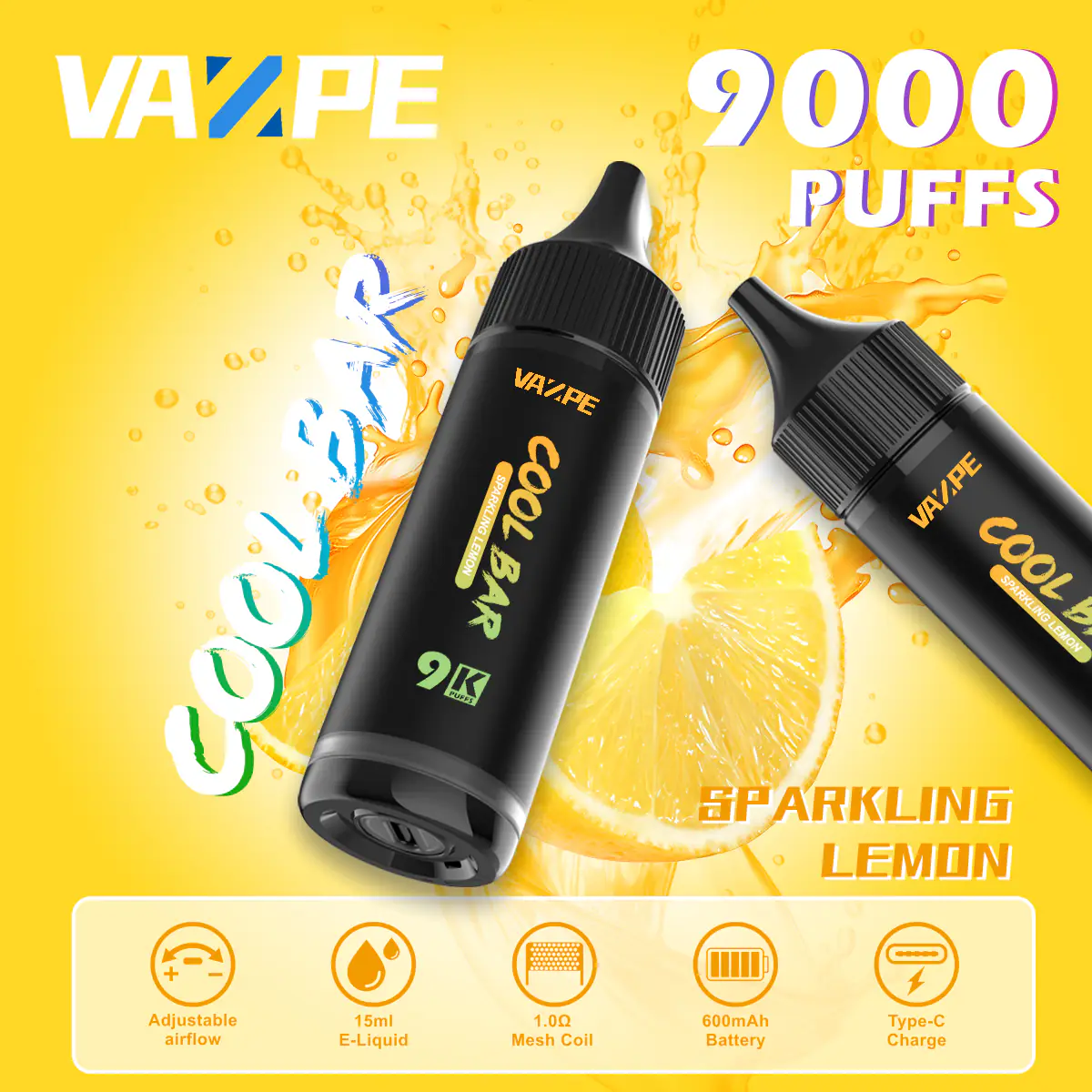 Vazpe Cool Bar 9K Sparkling Lemon