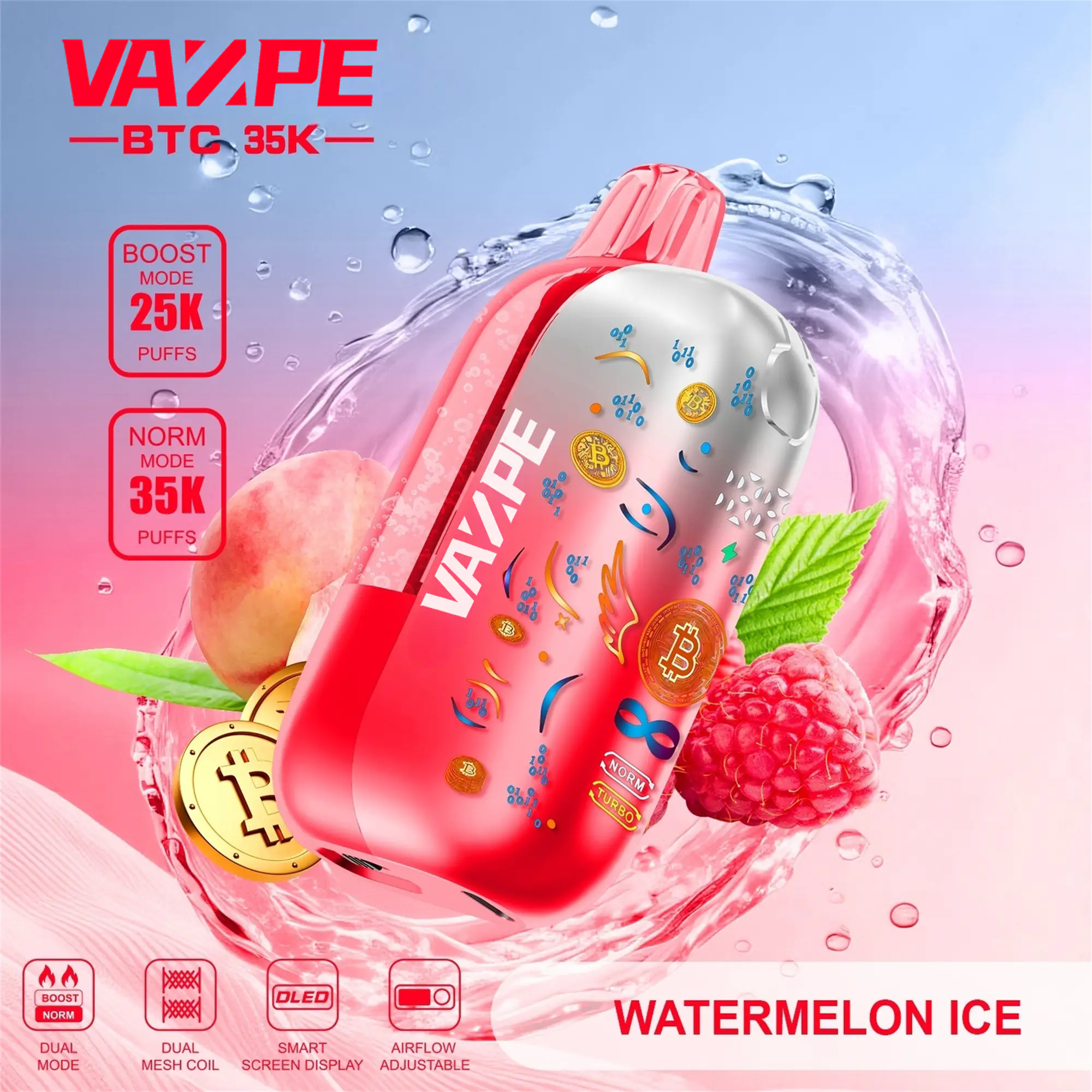VAZPE BTC 35K Watermelon Ice Flavor